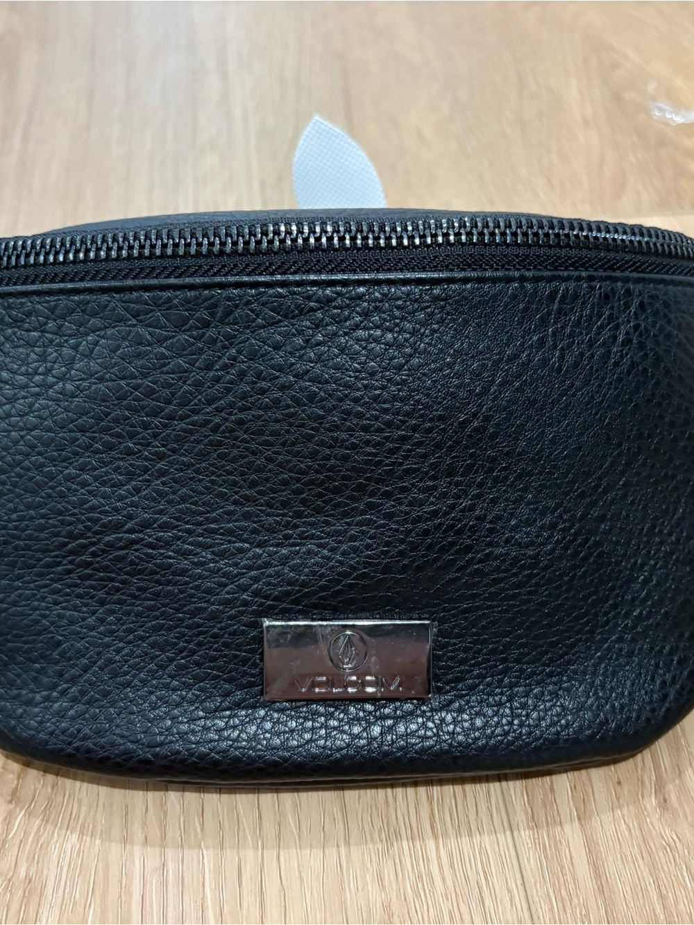 Velvety Black Leather Volcom Men's/Women’s Waist Bag/ Cross Body bag